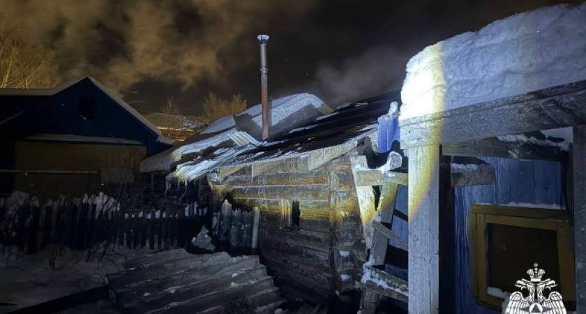 В столице Коми сгорела баня