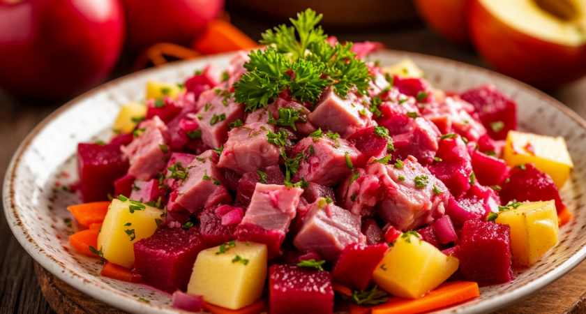 Этот традиционный северный салат поражает своим составом, но какой же он вкусный - особенно зайдёт любителям селедки под шубой