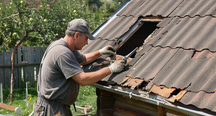 Как быстро заделать дыру в шифере без затрат и помощи со стороны: самодельный клей защитит от протечек
