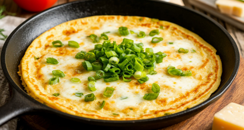 Пирожки с луком уже в прошлом, я готовлю проще: взбиваю зеленый лук с кефиром - и на сковородку, это очень вкусно