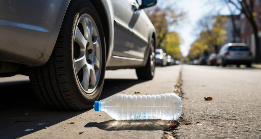 Кто и зачем кладет пластиковую бутылку под колесо автомобиля, и как поступить, если вы ее обнаружили