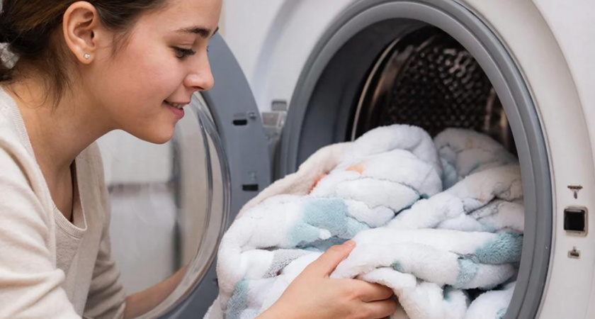 Как постирать большое одеяло, если оно не влазит в стиральную машинку