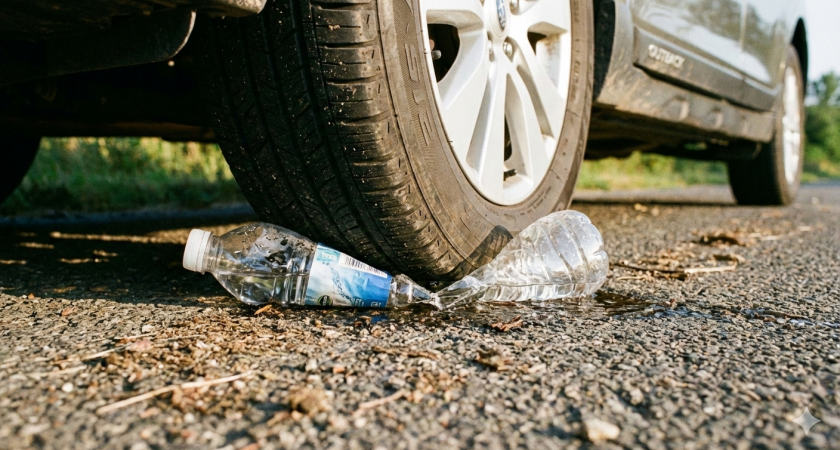 Кто и зачем кладет пластиковую бутылку под колесо автомобиля, и что делать, если вы ее обнаружили – запомните раз и навсегда