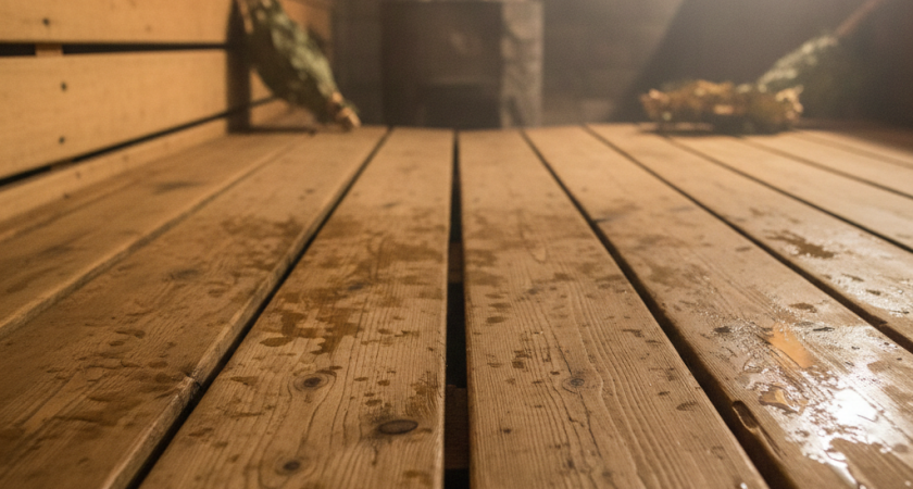 Баня сама сушит пол, если сделать одну простую хитрость: комбинация, которая избавляет от гнили навсегда