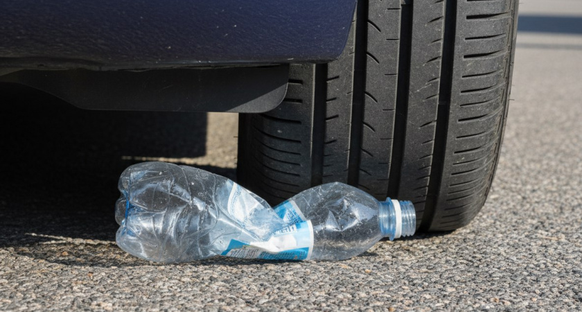 Раньше думал, это чья-то глупая шутка, пока знакомый автослесарь не объяснил, что бутылка под колесом - плохой знак