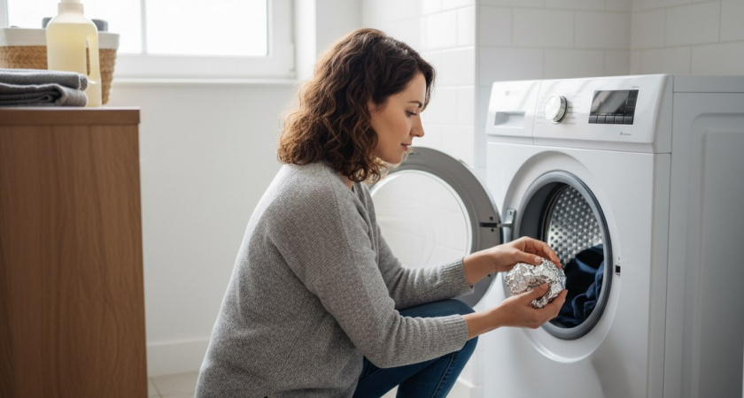 Бросила фольгу в стиралку по совету подруги: теперь жалею, что не сделала этого 10 лет назад - вещи сияют и без порошка