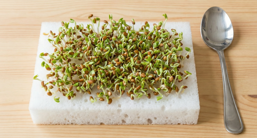 Делаю уютный «домик» для семян: вот как проращиваю семена перца зимой в обычной губке - всхожесть 100%