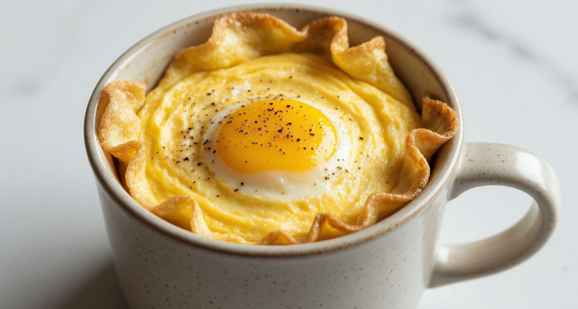Яйца не варю и не жарю: разбиваю 2 яйца в чашку и готовлю быстрый омлет в микроволновке - вкусно и просто