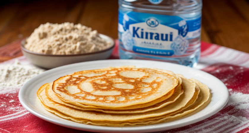 Беру литр минералки и муку – и делаю вкуснейшие блины, да ещё и постные. Рецепт проще некуда
