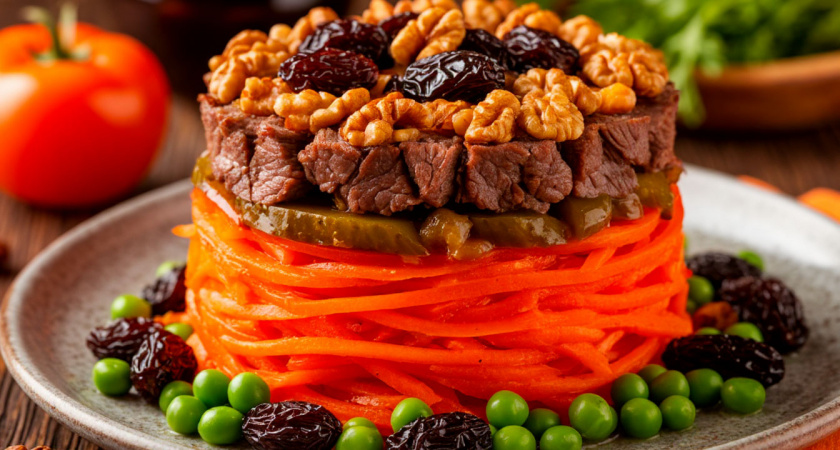 Тот самый салат Прага, который подавали в лучших советских ресторанах: готовится непросто, но на вкус обалденный