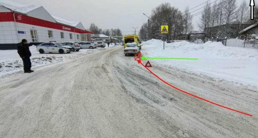 В Коми под колеса "ВАЗа" попала женщина, переходившая дорогу в неположенном месте
