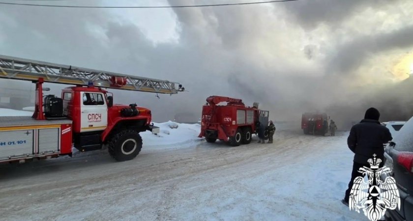 В Коми огнеборцы локализовали пожар на автобусной стоянке