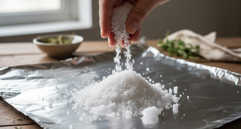 Опытные хозяйки сыплют соль на фольгу и бед не знают: вот зачем это нужно — 2 секретных хитрости