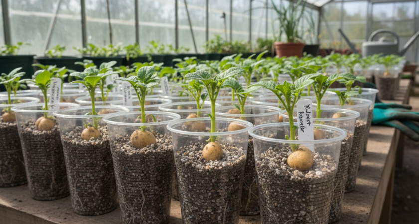 Выращиваем картофель "по-модному" в стаканчиках — на выходе крупные молодые клубни уже в мае