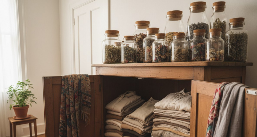 Бабушка всегда ставила банки в шкаф с одеждой: теперь и я так делаю