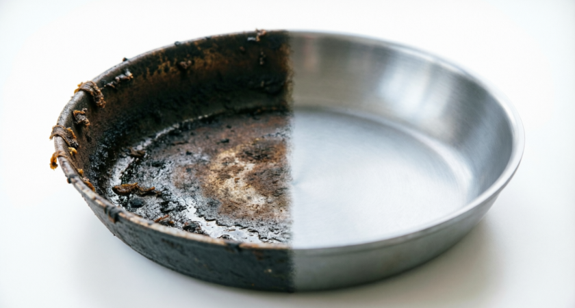 Делаем из мега-грязной сковороды новую и чистую: очень простой "копеечный" способ очистки