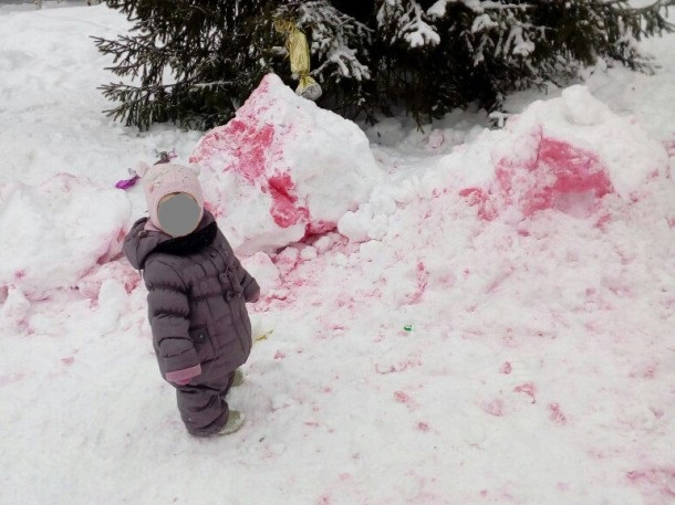 В Коми вандалы разрушили снежные фигуры на главной ёлке города