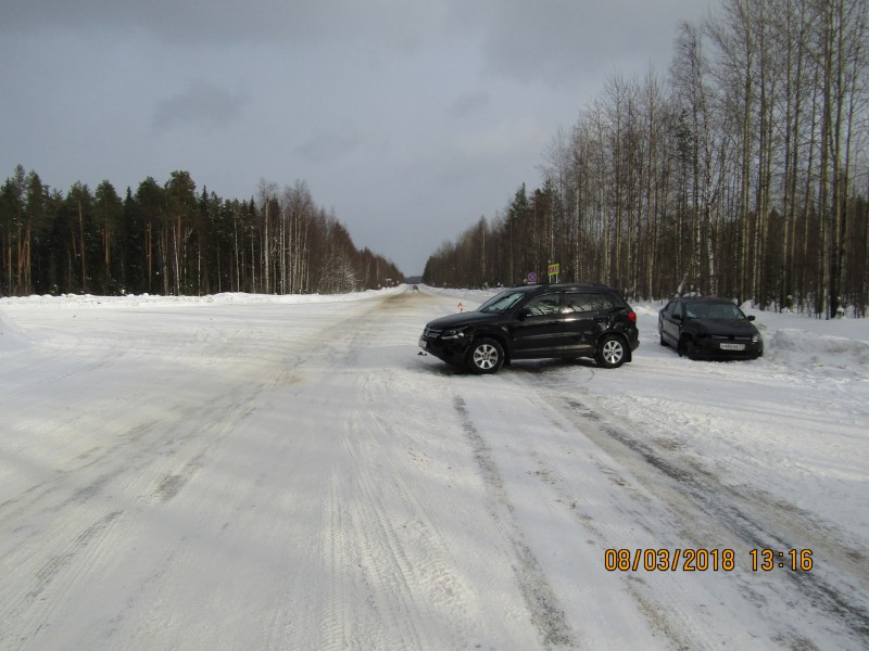 В Сосногорске столкнулись два авто