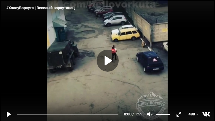 В Коми неадекватный мужчина бегал по крышам авто и истерично визжал (видео)