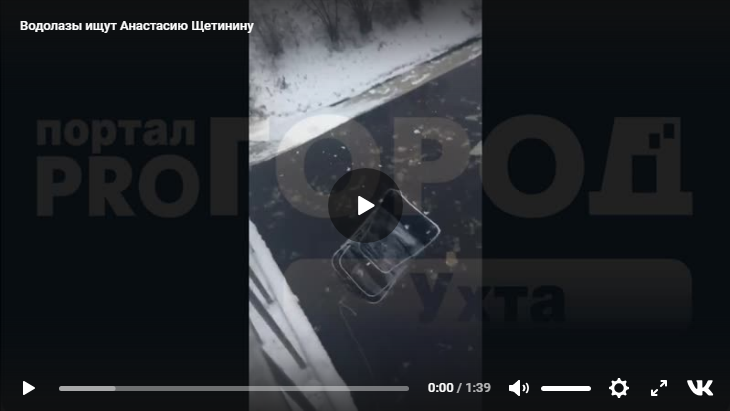 Появилось видео с поисков Анастасии Щетининой: следователи бросают в воду чемодан