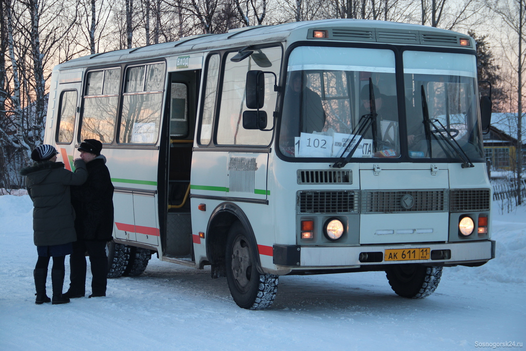 Стало известно расписание автобусов на новогодние праздники в Сосногорске