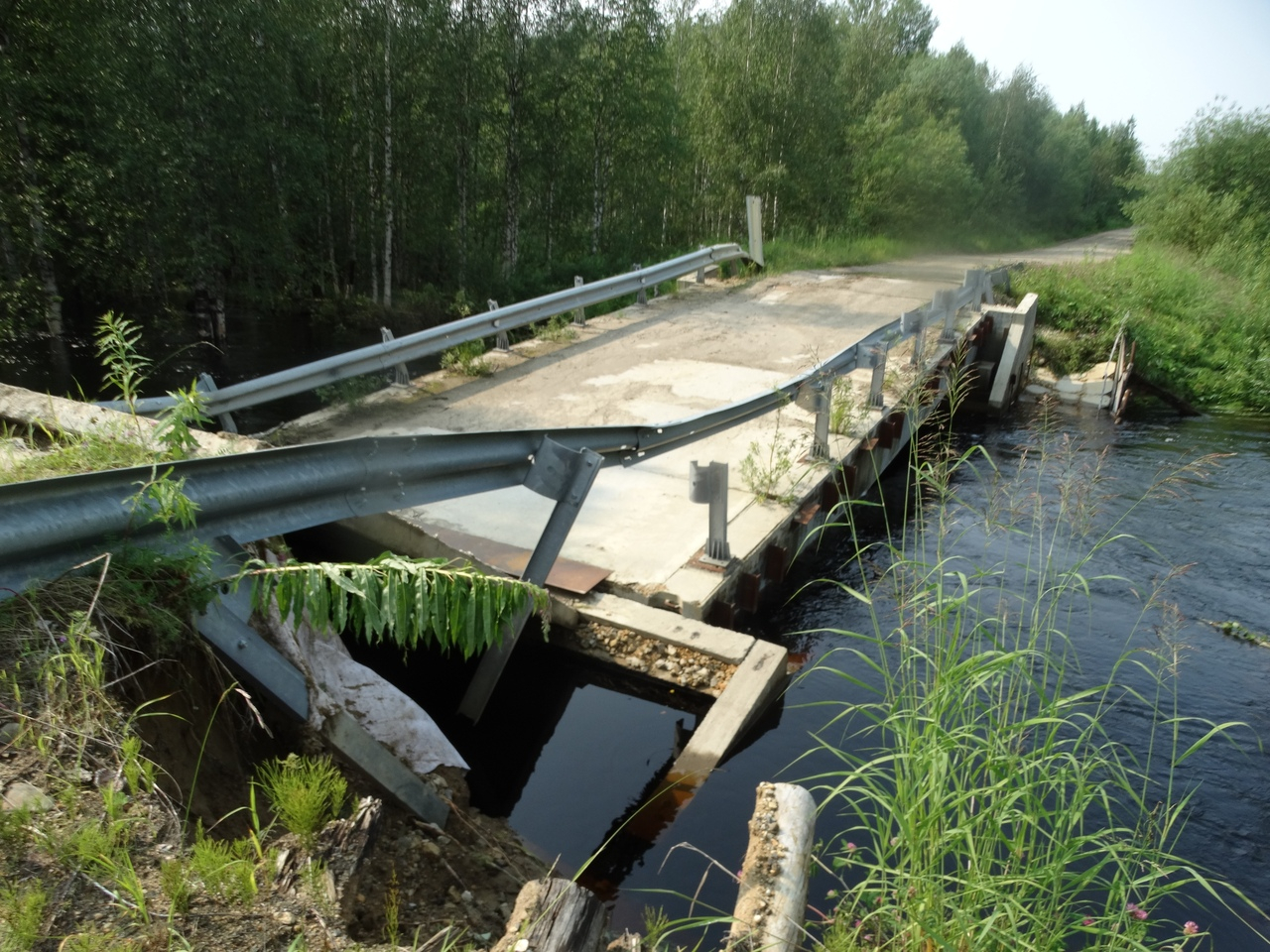 В Сосногорске готовят план восстановления смытого автомобильного моста