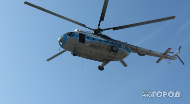 В Коми заблудившегося рыбака спасали с помощью вертолета