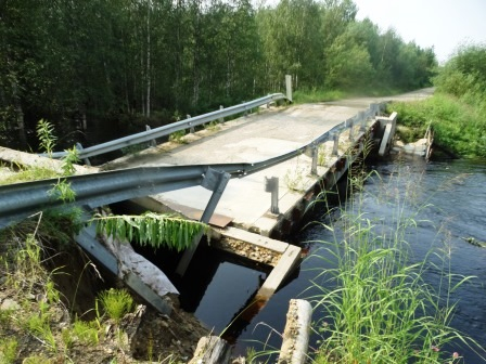 В Сосногорске возбуждено уголовное дело по факту обрушения моста
