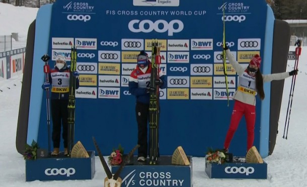 Юлия Ступак заняла третье место на Кубке мира по лыжным гонкам