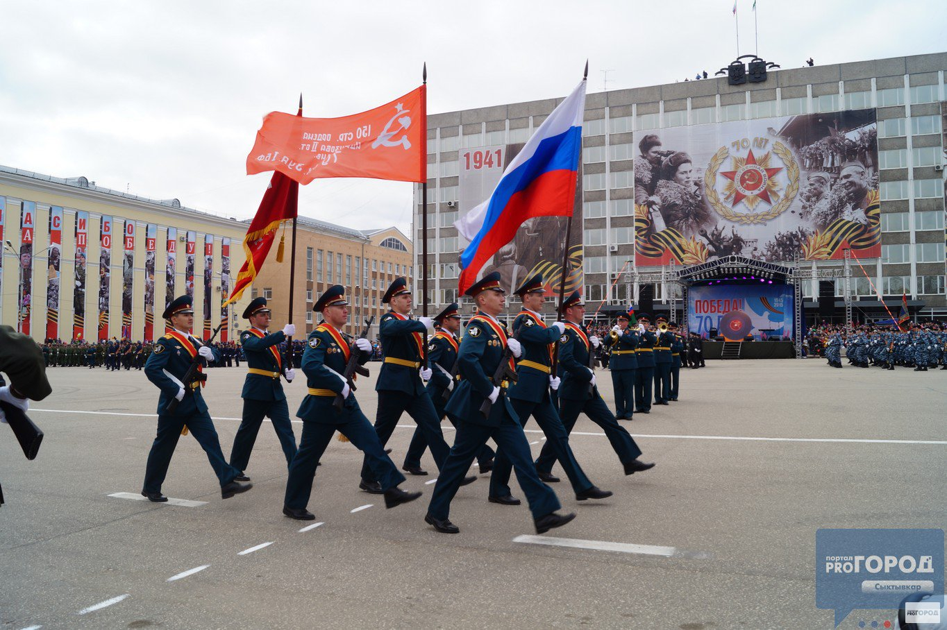 Появилось видео парада в Сыктывкаре
