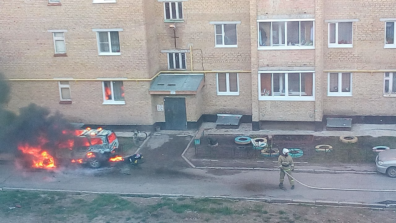 В Ухтинском районе сгорел легковой автомобиль