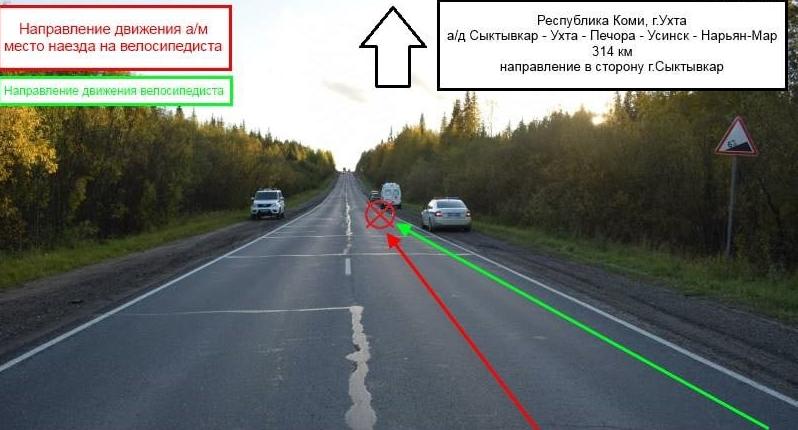 Под Ухтой водитель на иномарке сбил велосипедиста 