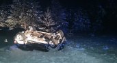 Под Ухтой Джип вылетел с дороги и перевернулся