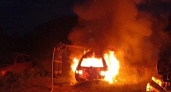 В Сосногорском районе сгорел автомобиль