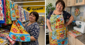 Кухонные полотенца из «Чижика» скупаю пачками, но посуду ими не вытираю: сшиваю дизайнерский фартук будто из интерьерного бутика