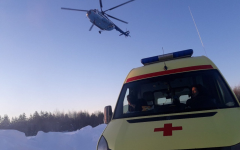 На помощь детям, пострадавшим в ДТП под Сосногорском, вылетел борт санавиации