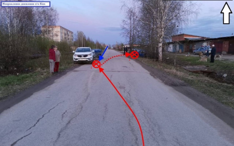 В Сосногорске 80-летняя женщина-водитель врезалась в иномарку и вылетела в кювет