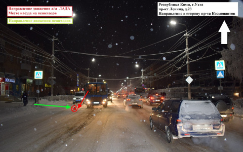 В Ухте водитель сбил на пешеходном переходе двух женщин