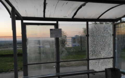 "Быдло растет с детства!" В Коми пьяный школьник решил выместить агрессию, разбив стекла на остановке