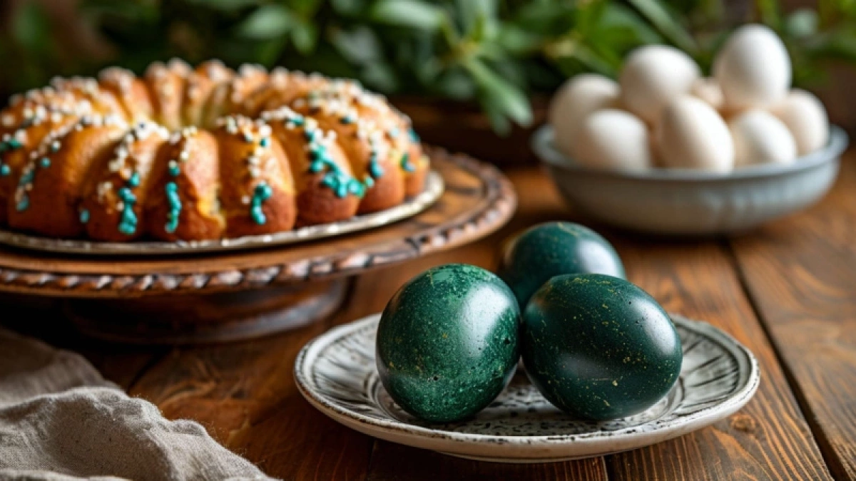 Без шпината и крапивы: окунаю пасхальные яйца в эту натуральную «зелень» — и скорлупки становятся ярче изумрудов
