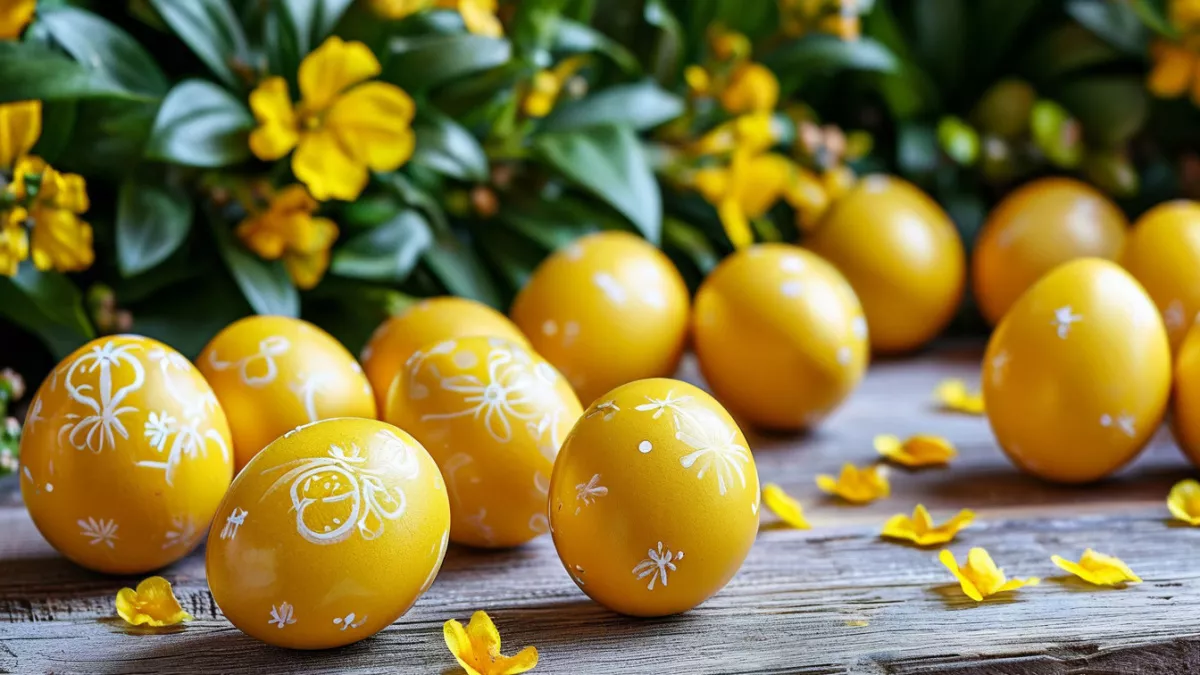 Солнечное золото на вашем столе: красим пасхальные яйца куркумой