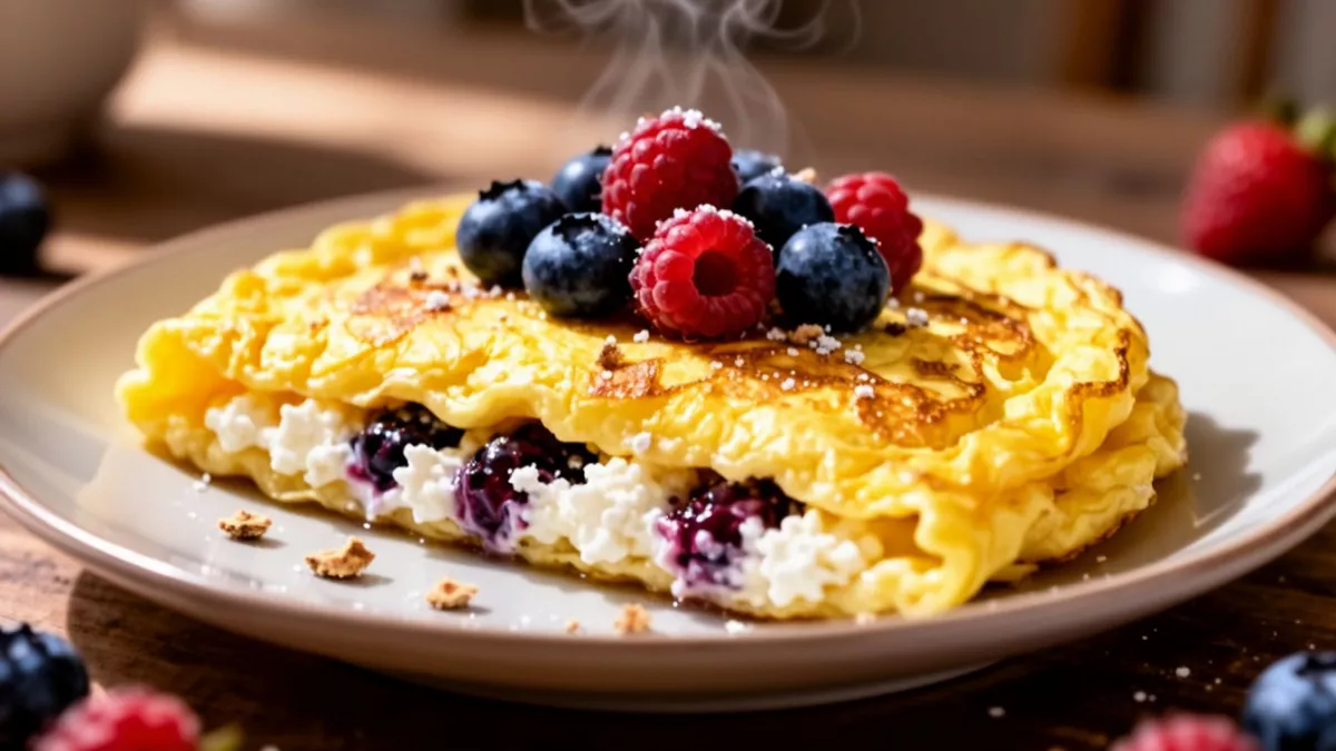 2 яица и пачка творога — и через 5 минут на столе нежный завтрак: без духовки и муки