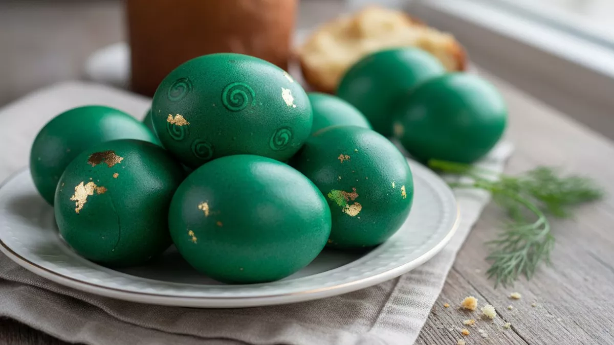 Изумрудные яйца на Пасху: красивый цвет придадут 2 травы — давно забытый способ