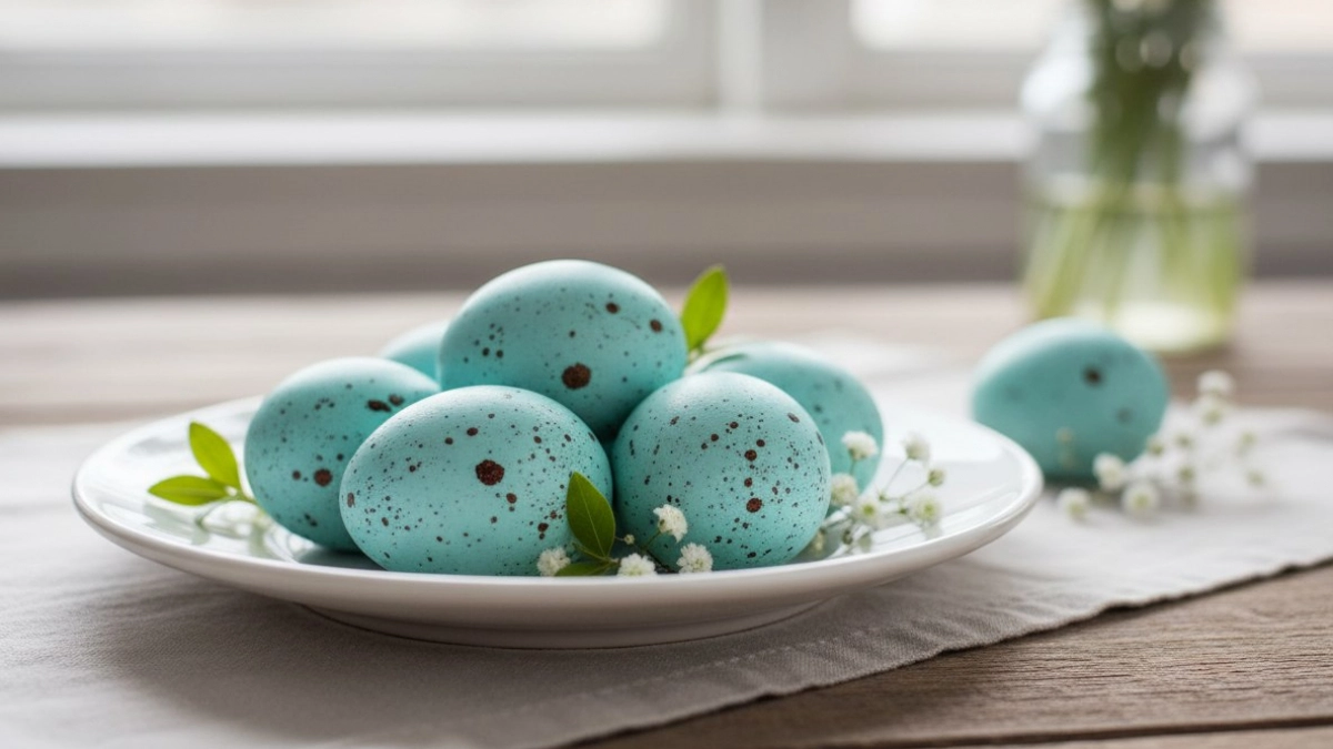 Модный бирюзовый оттенок для пасхальных яиц: простой метод окрашивания натуральными средствами