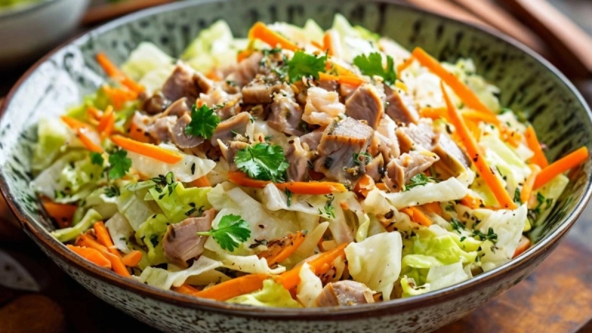 Подсели на этот салат с пекинкой: такой вкусный, что приходится готовить его 2 раза в день - семья требует добавки