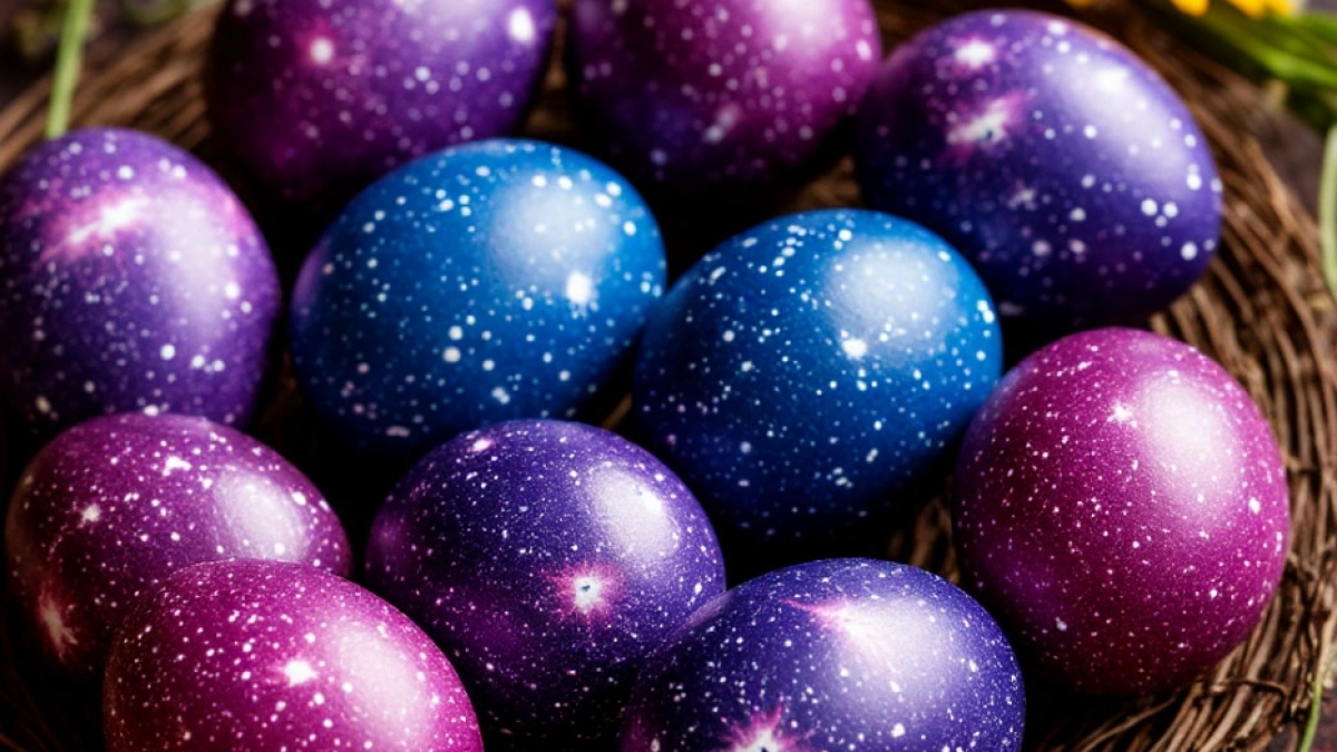 Как покрасить яйца фольгой на Пасху: 2 пошаговых рецепта - эффект космоса и золота