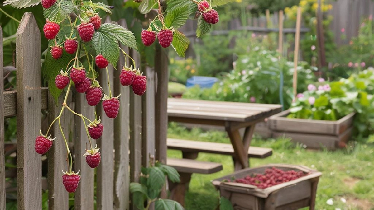 Вот как опытные огородники подвязывают малину: ягоды вырастут крупными, и собираются без опаски уколоться