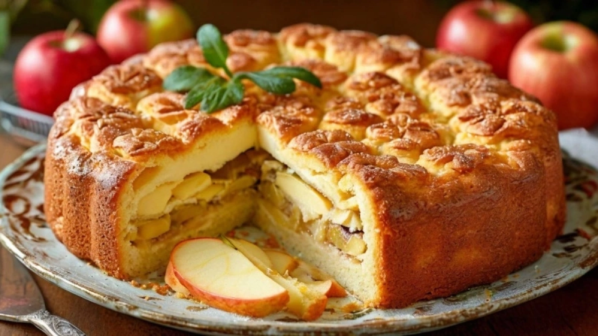Замешиваем за 5 минут и подаем ароматный яблочный пирог: съедается до того, как успеет остыть — вкуснее шарлотки