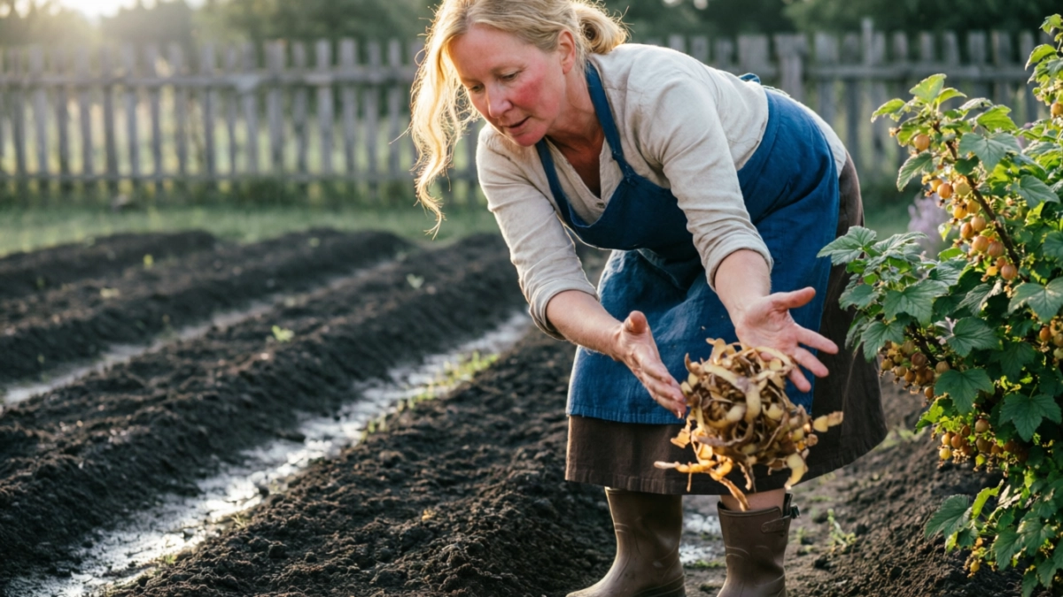 Для всех мусор, для меня клад: 1 стакан под куст — и крыжовник ломится от урожая — ягоды крупные, без единой трещинки