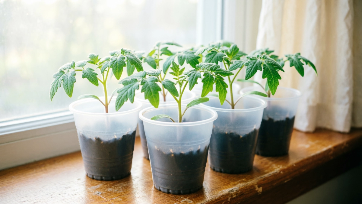 При появлении первых листочков — обязательно: вношу 1 гр. в воду — и рассада томатов начинает мощный рост